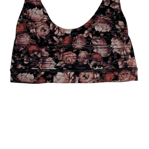 Lululemon 10 Break Free Bra Floral Peony Mesh Back Detail Gym Yoga - Picture 5 of 9